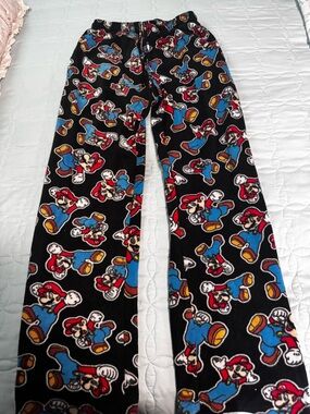 Nintendo Kids Black Super Mario Print Pants
